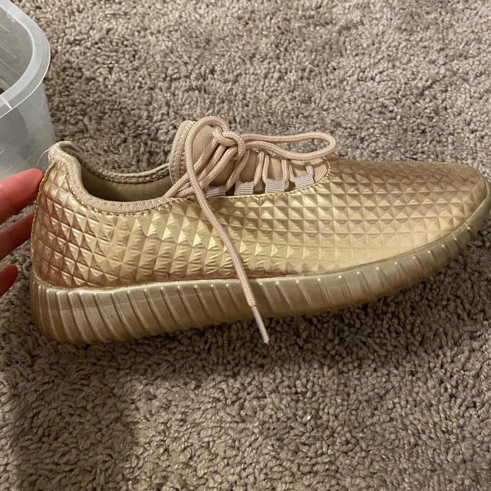Pink and Rose Gold Women's Sneaker